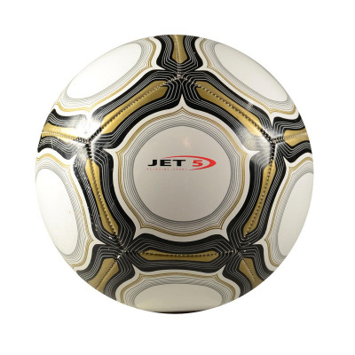 Futbalová lopta bielo-zlato-čierna 